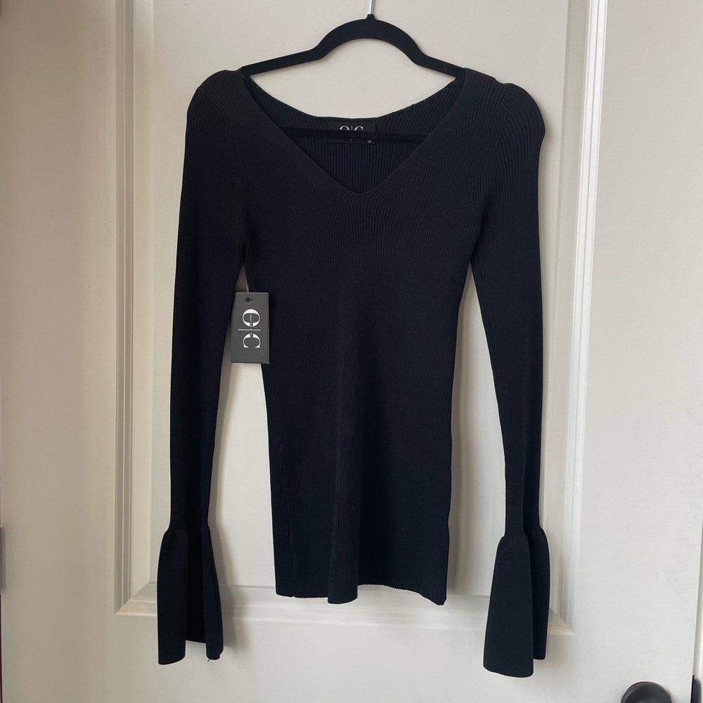 Black V- Neck Sweater